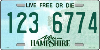 NH license plate 1236774
