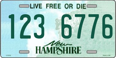 NH license plate 1236776