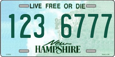 NH license plate 1236777
