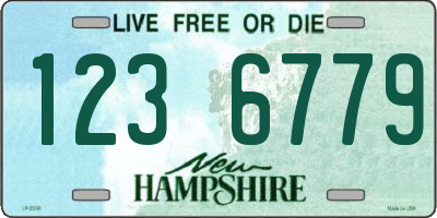 NH license plate 1236779