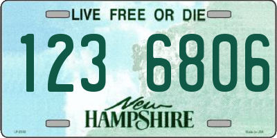 NH license plate 1236806