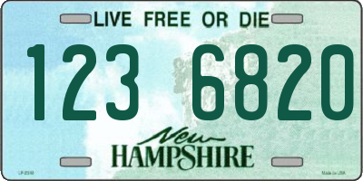 NH license plate 1236820