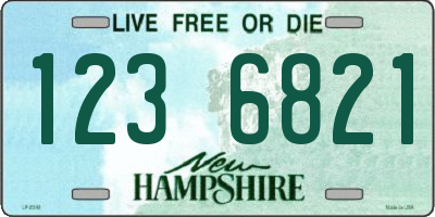 NH license plate 1236821