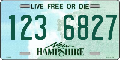 NH license plate 1236827