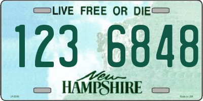 NH license plate 1236848