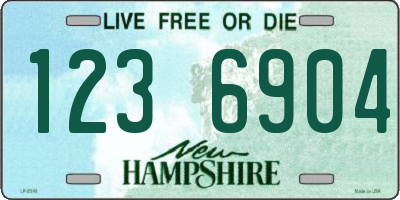 NH license plate 1236904