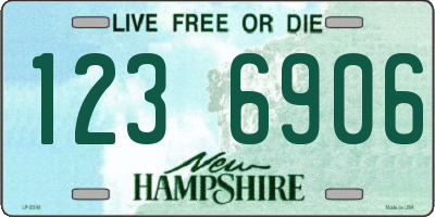 NH license plate 1236906