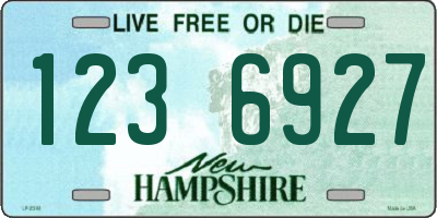 NH license plate 1236927