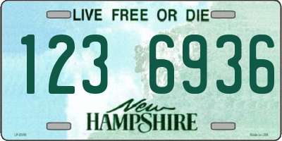 NH license plate 1236936