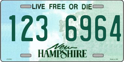 NH license plate 1236964