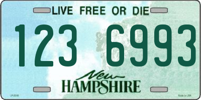 NH license plate 1236993