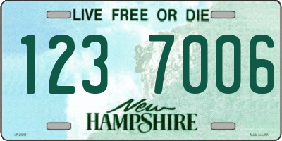 NH license plate 1237006