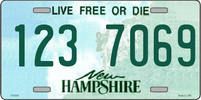 NH license plate 1237069