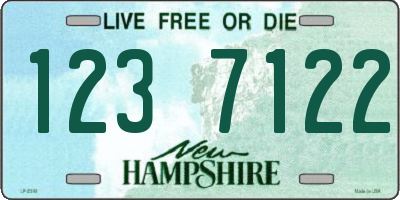 NH license plate 1237122
