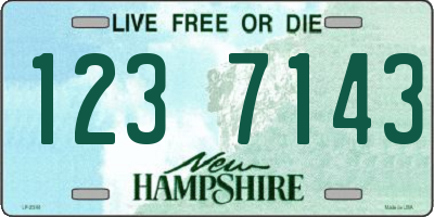 NH license plate 1237143