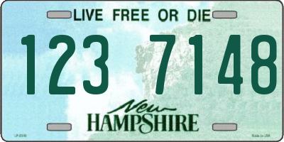 NH license plate 1237148