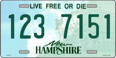 NH license plate 1237151