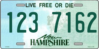 NH license plate 1237162