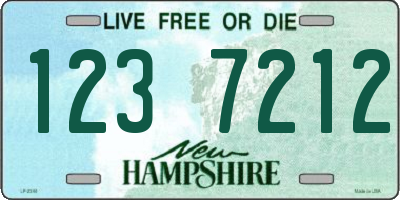 NH license plate 1237212