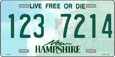 NH license plate 1237214