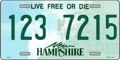 NH license plate 1237215