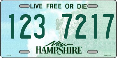 NH license plate 1237217