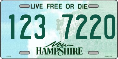 NH license plate 1237220
