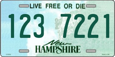NH license plate 1237221