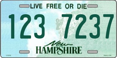 NH license plate 1237237