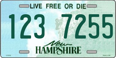 NH license plate 1237255