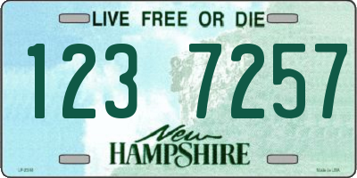 NH license plate 1237257