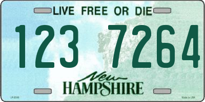 NH license plate 1237264