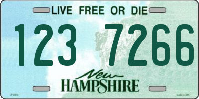 NH license plate 1237266