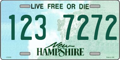 NH license plate 1237272