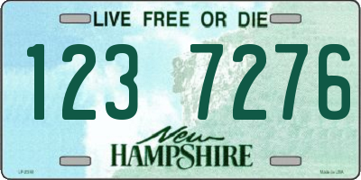NH license plate 1237276