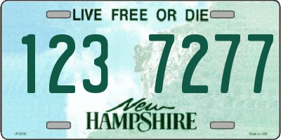 NH license plate 1237277