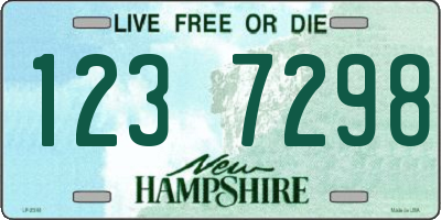 NH license plate 1237298