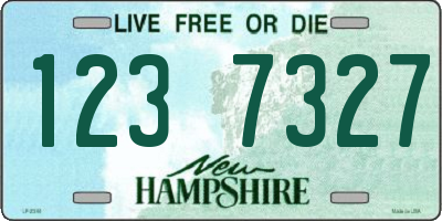 NH license plate 1237327