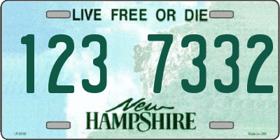 NH license plate 1237332