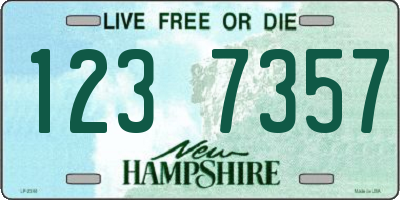 NH license plate 1237357