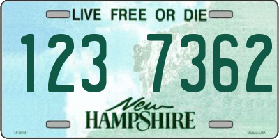 NH license plate 1237362
