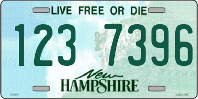 NH license plate 1237396