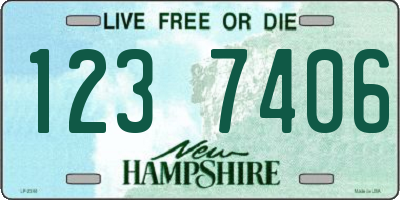 NH license plate 1237406