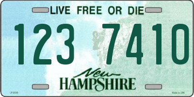 NH license plate 1237410