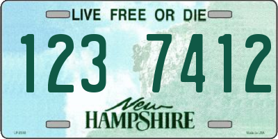 NH license plate 1237412
