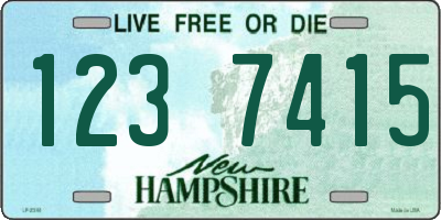 NH license plate 1237415
