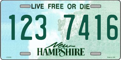 NH license plate 1237416