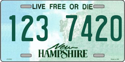 NH license plate 1237420