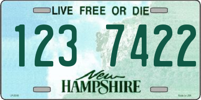 NH license plate 1237422