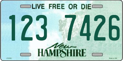 NH license plate 1237426